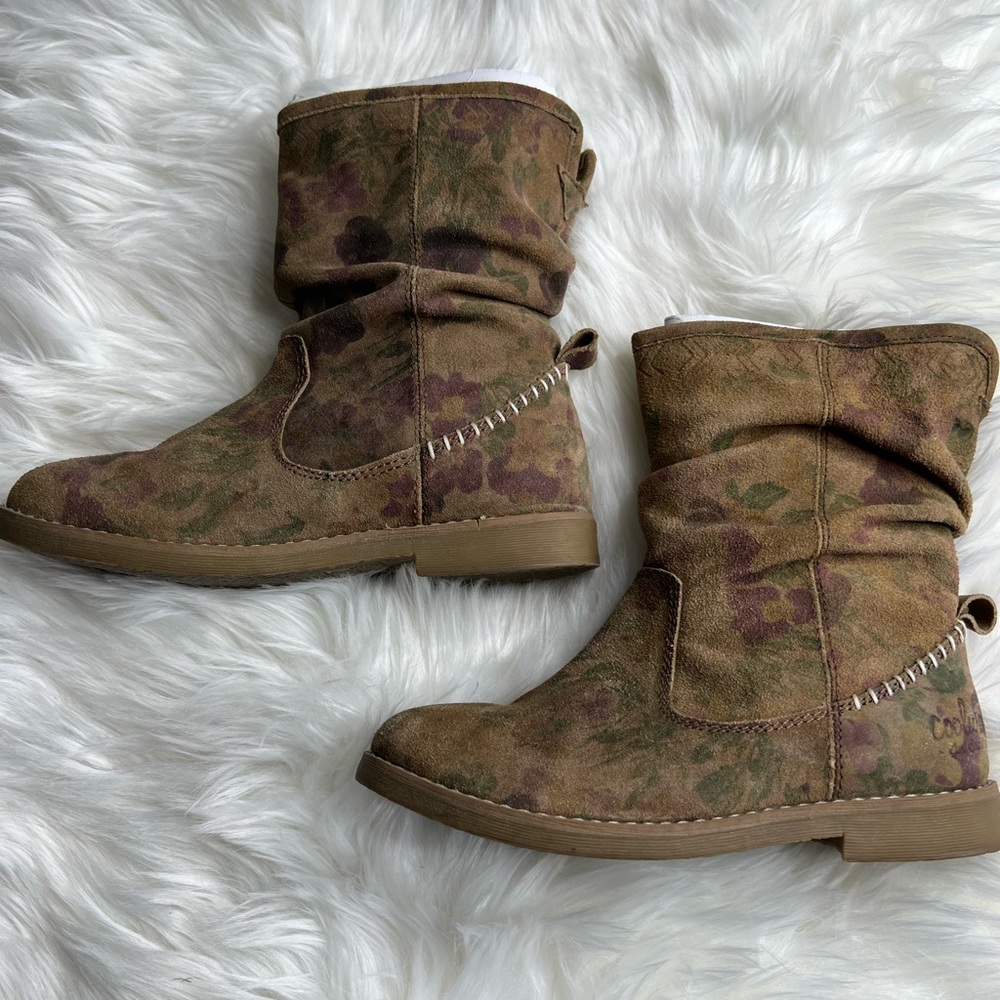 Coolway Brown Floral Suede Ankle Boots - Picture 4 of 8